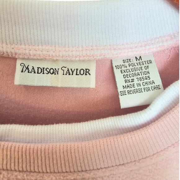 Women's Madison Taylor Vintage Pink Crewneck Sweatshirt with Detail - Picture 5 of 5